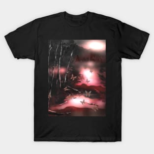 butterflies in a fantasy forest T-Shirt